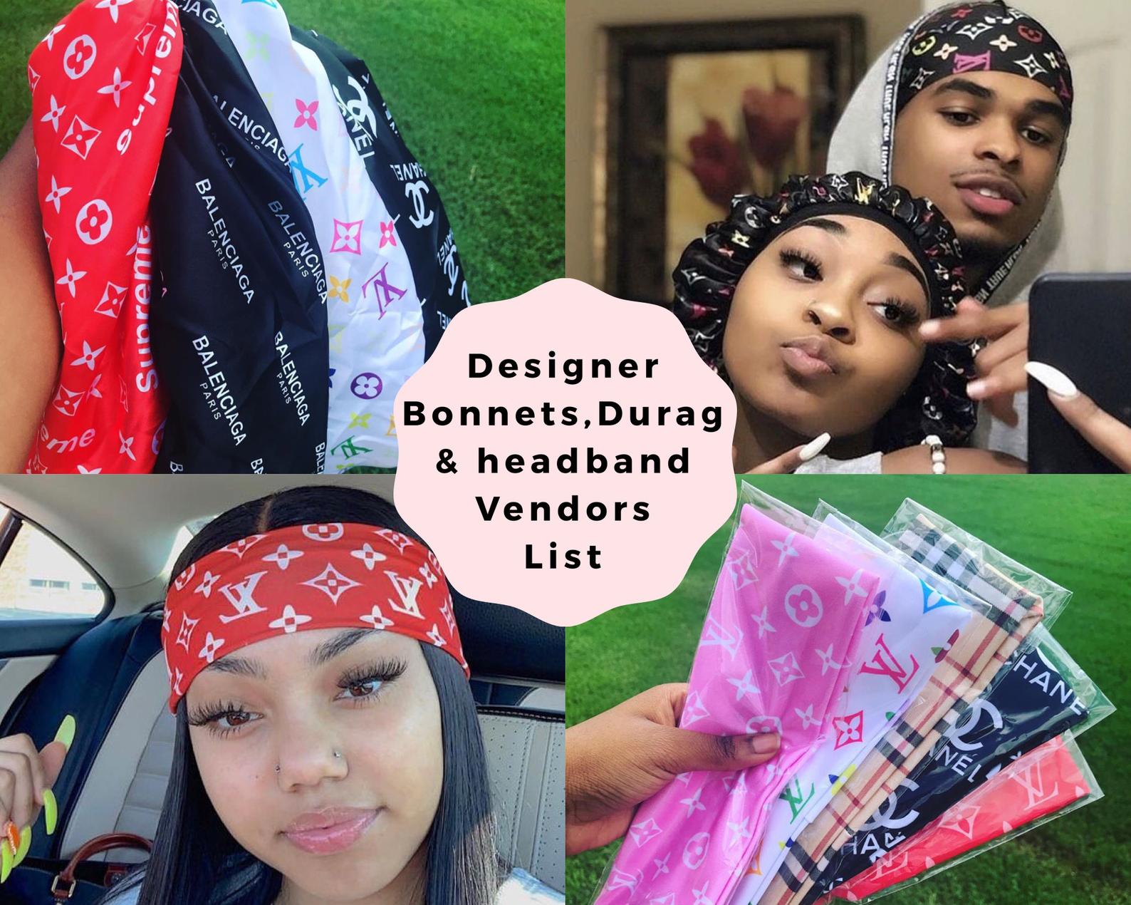 Whole Sale Bonnets (Inspired designer bonnet)+Durags sets