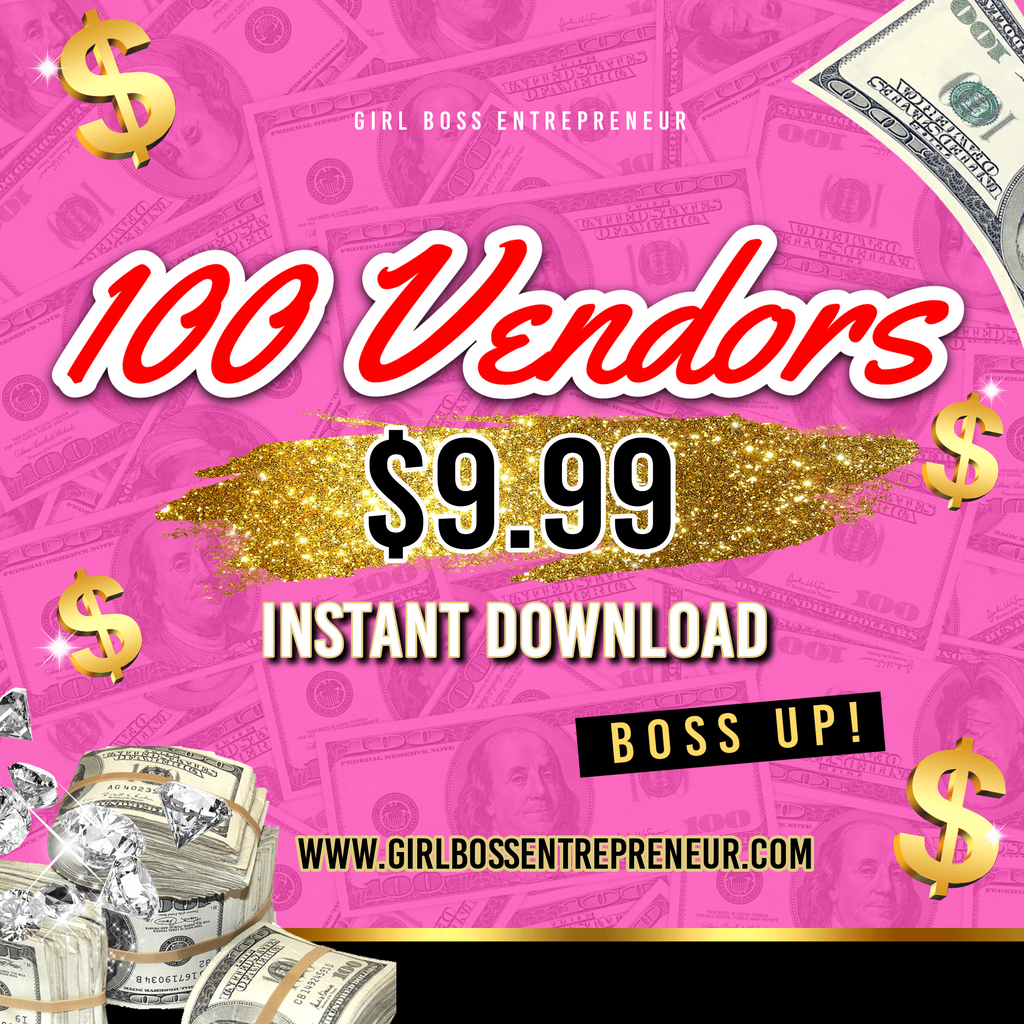 Shoe Vendor List Girl Boss Entrepreneur